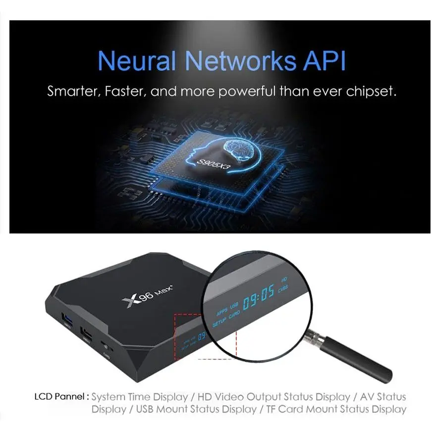 Приставка IPTV Android TV XPRO X96 MAX Box 4+32G (lp-88279_2486) - фото 5