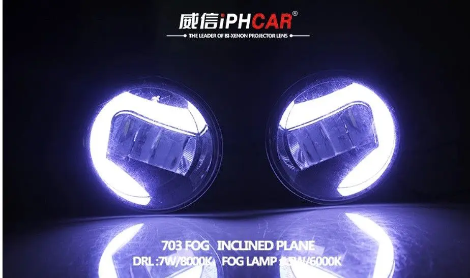 Протитуманні LED Фари круглі / Лінза з ДХО / D87мм / 12V / 6W / 6500K 2 шт. - фото 9