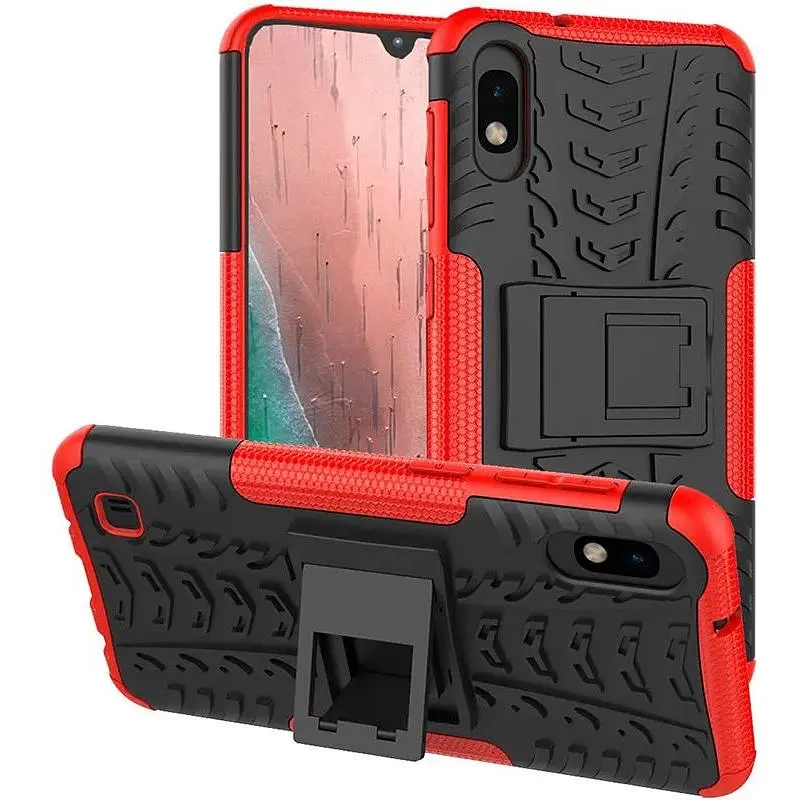 Чохол-накладка Toto Dazzle Kickstand 2 in 1 Case Samsung Galaxy A10 Red - фото 3