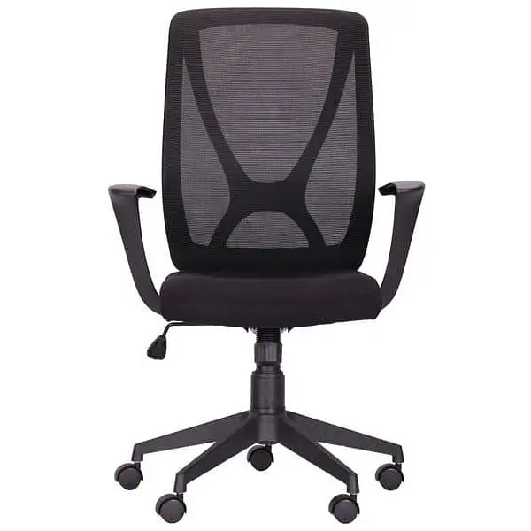 Офисное кресло для персонала Art Metal Furniture Nickel Black сиденье Сидней-07/спинка Сетка SL-00 черная (297089) - фото 2