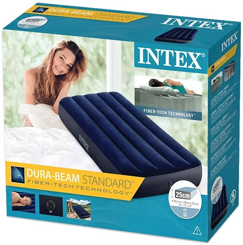 Одномісний надувний матрац Intex 76×191×25 см для сну і відпочинку до 136 кг - фото 5