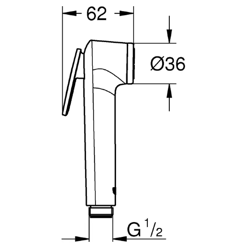 Набір гігієнічного душа прихованого монтажу Grohe Bau Loop UA11104200, Хром - фото 3