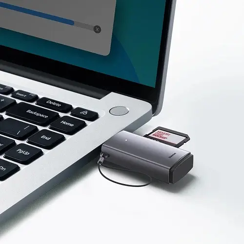 Кардридер USB Lite, Grey, USB 3.0 - microSD / SD (WKQX060013) Baseus teh0028490 - фото 8
