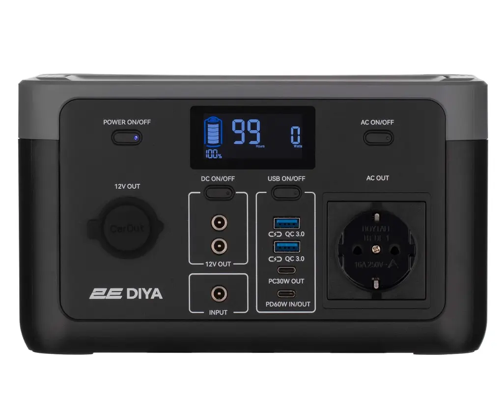 Портативна зарядна станція 2Е DIYA-300W LiFePO4 25000 мА год 320Вт год - фото 2