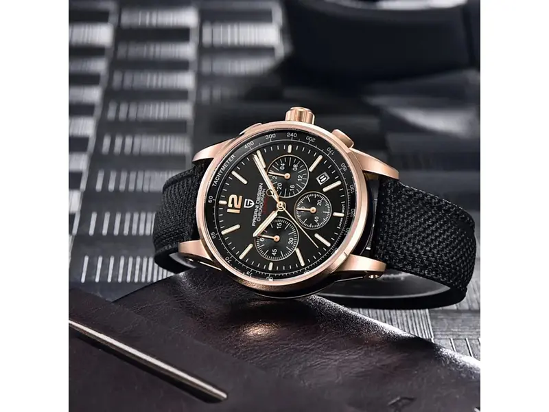Чоловічий наручний годинник YS008 Rose Gold-Black Pagani Design acs0031090 - фото 5