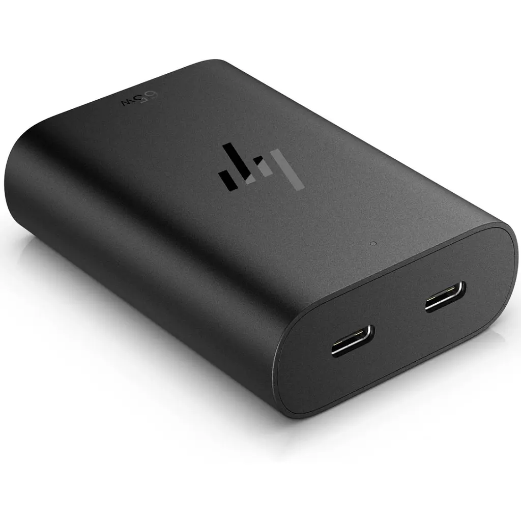 Адаптер живлення для ноутбука HP 65W GaN USB-C LC, чорний (600Q7AA) - фото 5