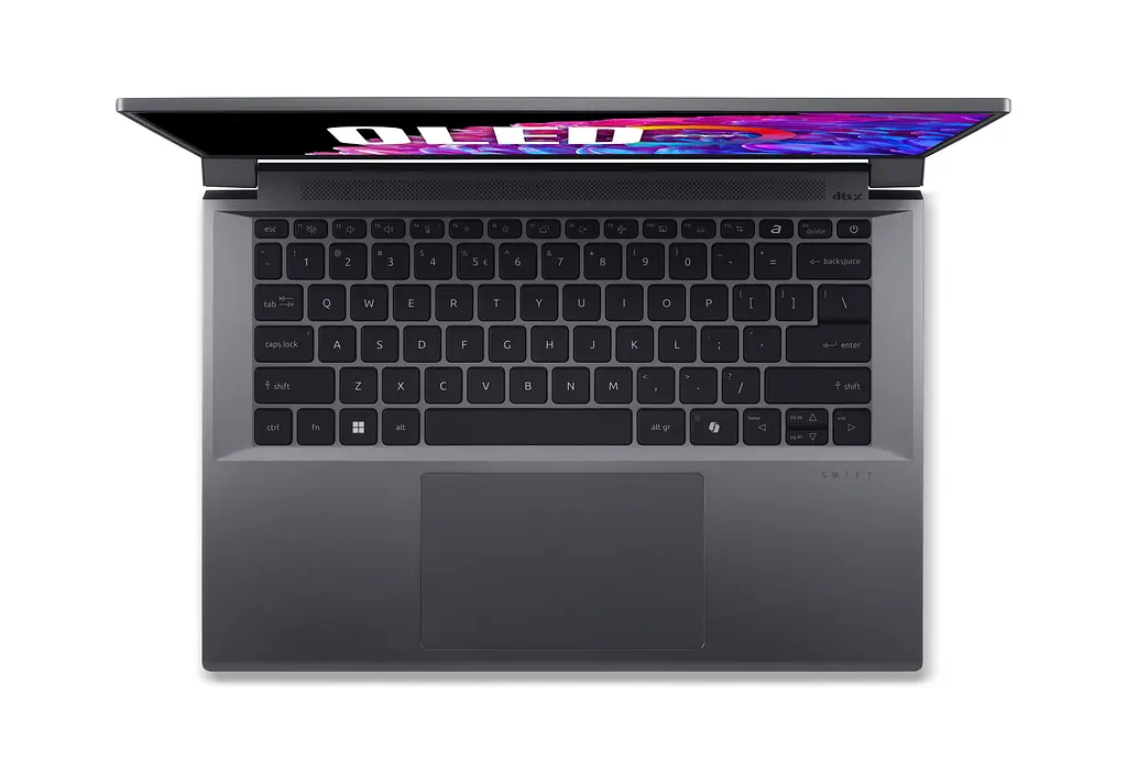 Ноутбук Acer Swift X SFX14-72G 14.5' 2.8K OLED, Intel U7-155H, 32GB, F1TB, NVD4060-8, Win11, сірий (NX.KR8EU.003) - фото 4