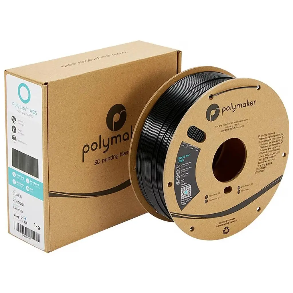 Пластик для 3D-принтера Polymaker ABS POLYLITE 1.75 мм 1 кг Black (PE01001) - фото 4