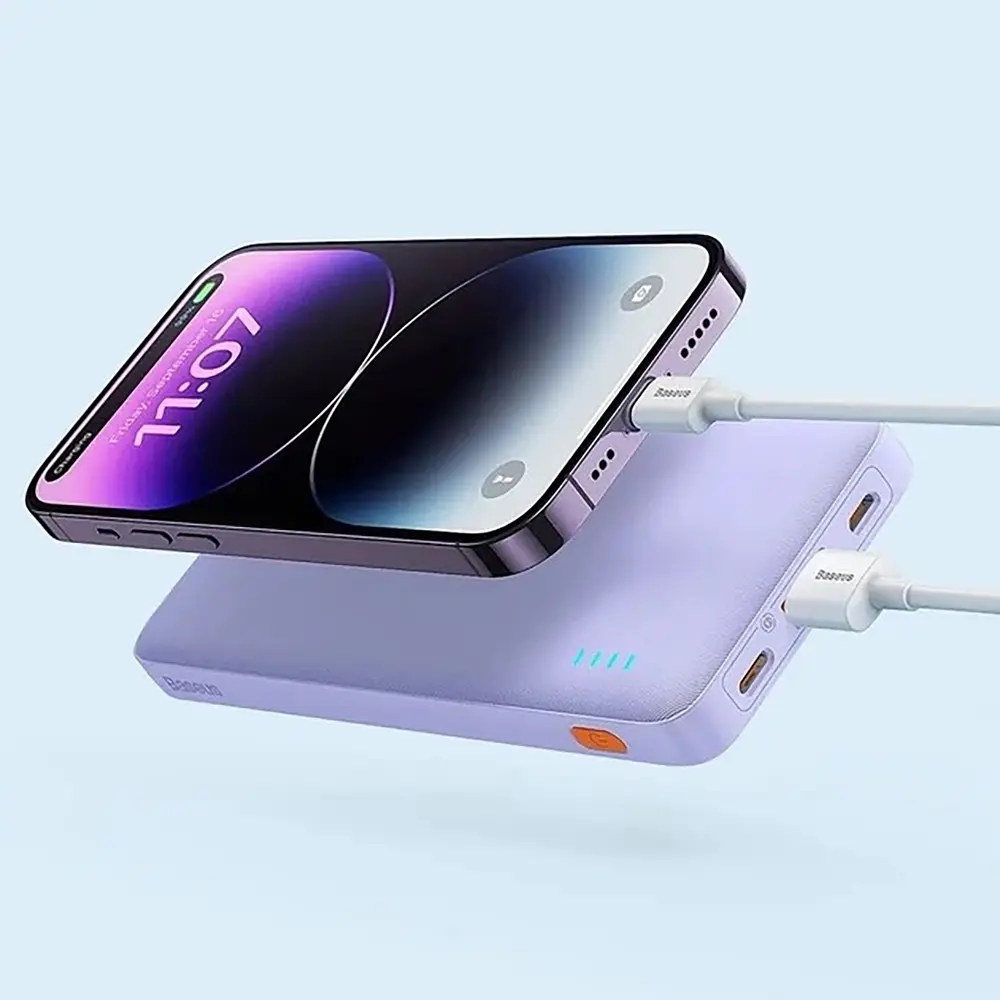 УМБ Baseus Airpow 20000mAh QC+PD 20W Purple (P10022804513-00) - фото 7