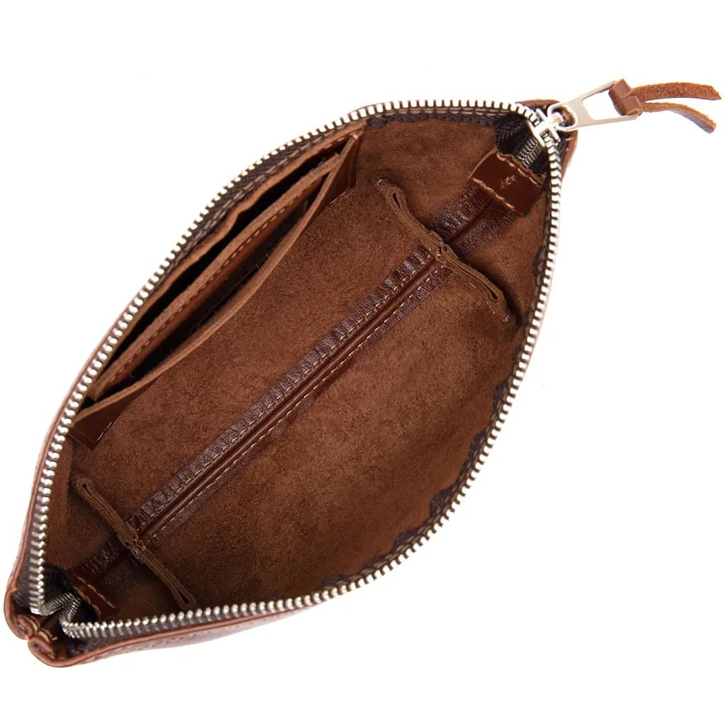 Жіноча шкіряна косметичка GRANDE PELLE 23х10х7 см acs0018661 - фото 3