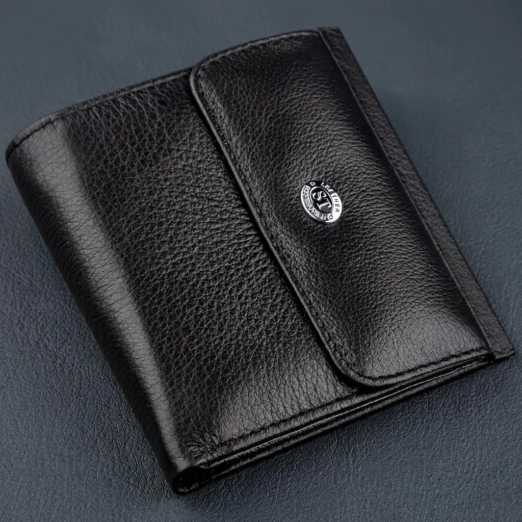Жіночий гаманець із монетницею ST Leather 18919 чорний - фото 11