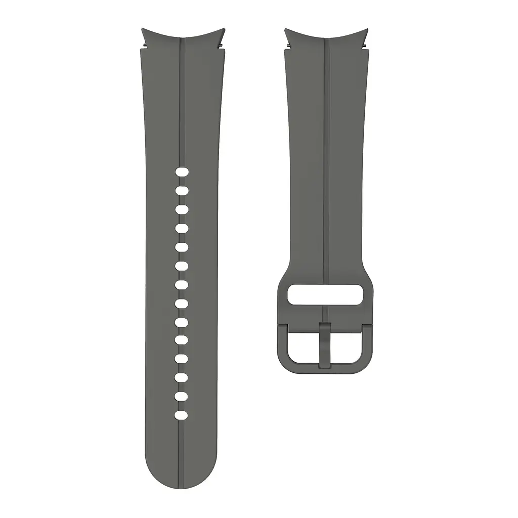 Ремінець для Samsung Galaxy Watch 6 40mm 6 44mm - темно-сірий ширина кріплення 20мм силікон Watchbands Five Classic (W10-2WB30775720) - фото 4