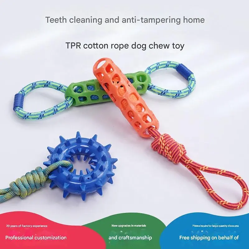 Іграшка для жування Derby TPR Ring + Rope Dog Toy - фото 4