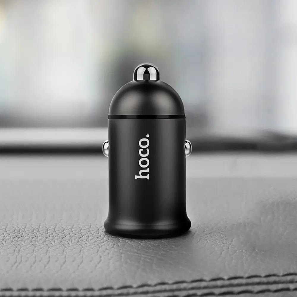 Автомобільний зарядний пристрій Hoco Z30 2 USB чорний - фото 6