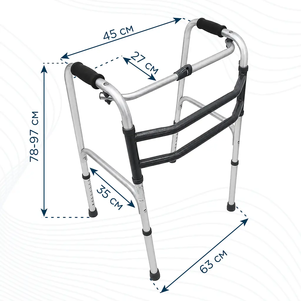 Ходунки крокуючі складані дорослі 1 Doctor Life 10188/E/SL (10188/E/SL-2226) - фото 4