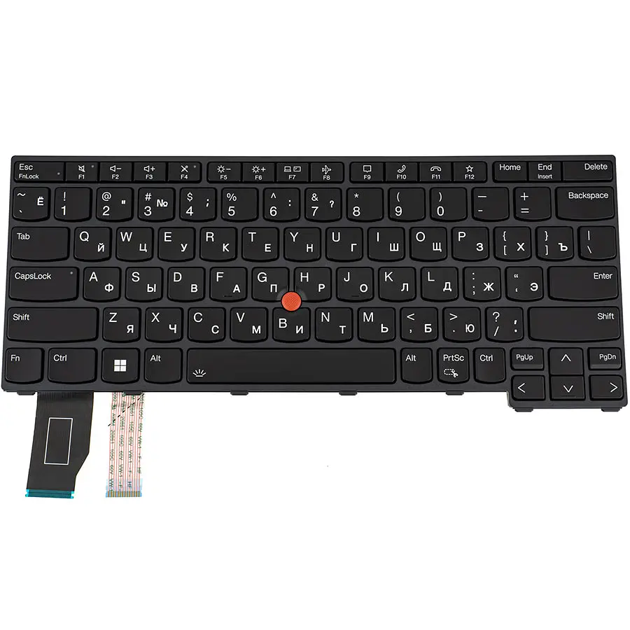 Клавіатура для ноутбука LENOVO (ThinkPad: X13 Gen 2) rus, black, підсвічування клавіш - фото 2