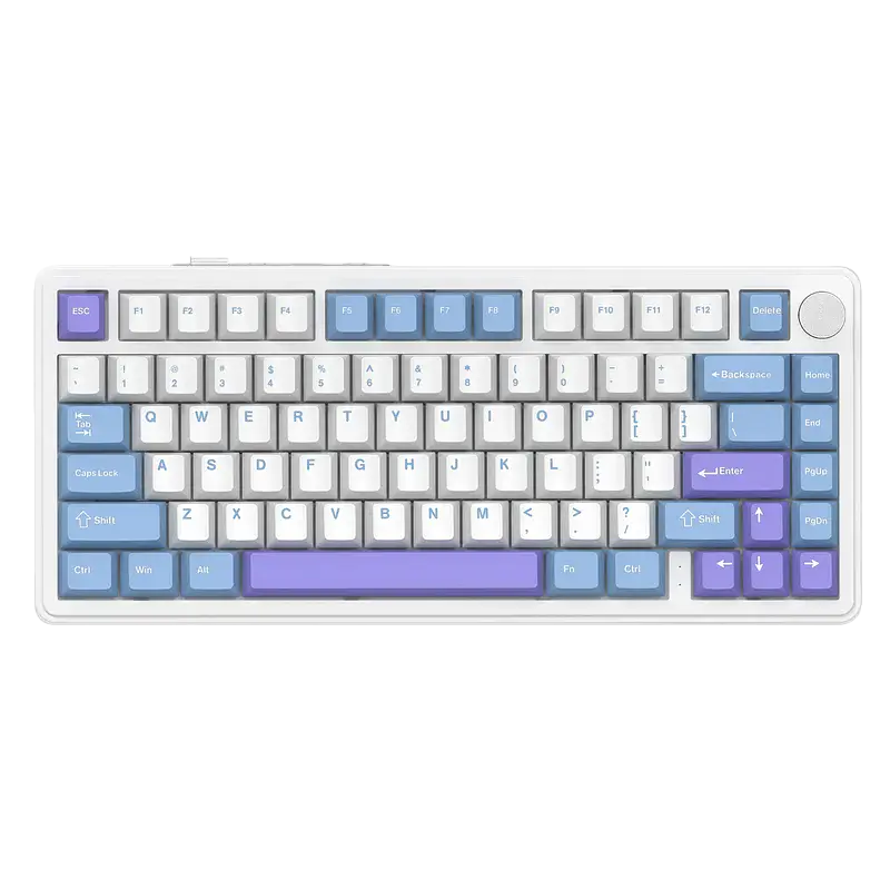 Клавіатура бездротова Attack Shark X85 White Purple (AS-X85-WP) - фото 4