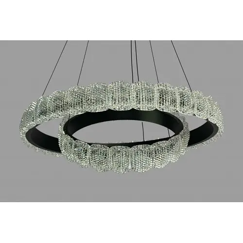 Люстра лед підвісна Linisoln 1532-60*40 BK метал, акрил, LED-стрічка, 60*40 см, 90 Вт - фото 2
