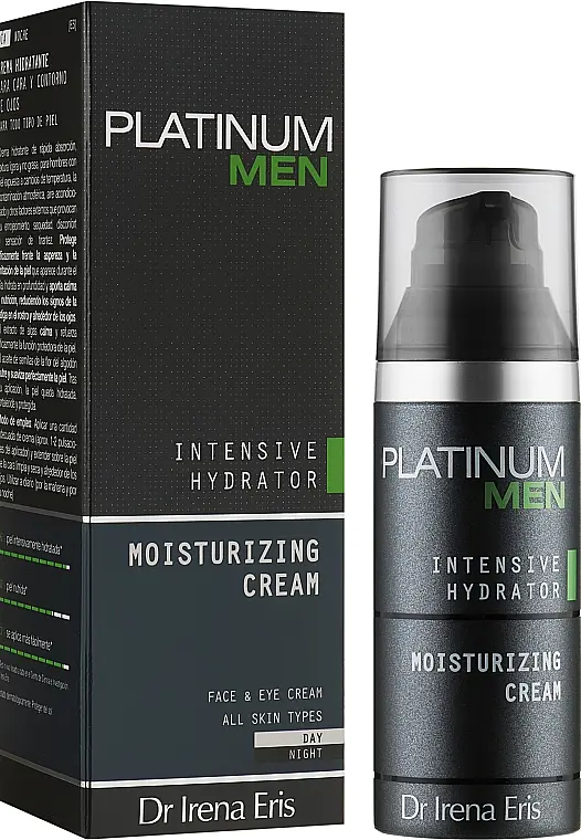 Крем для обличчя та зони навколо очей Dr Irena Eris Platinum Men Intensive Hydrator Moisturizing Cream, зволожуючий, 50 мл - фото 2