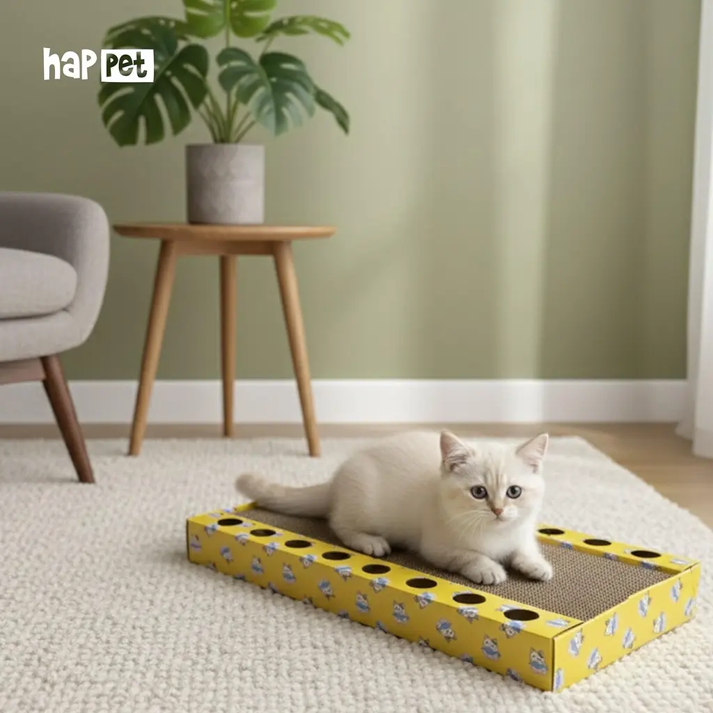 Happet Картонна кігтеточка "RAFIKI"+Котяча м'ята, 48x22x5 см (DK06) - фото 5