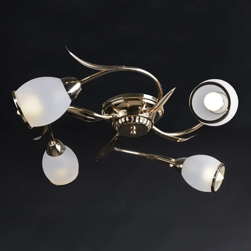 Люстра потолочная Brille флористика E14 60W G (LK-155S/4) - фото 4