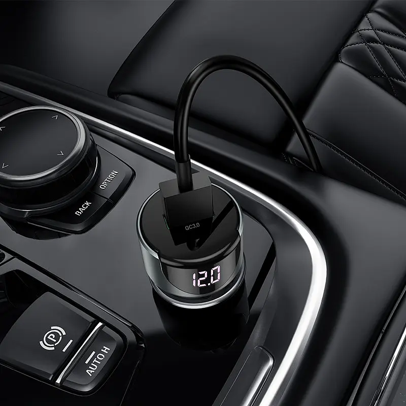 Адаптер автомобильный HOCO Light road dual port digital display car charger Z42 - фото 5