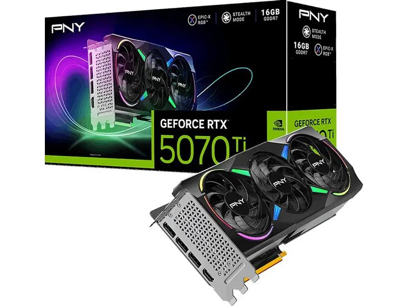 Відеокарта PNY GeForce RTX 5070 Ti ARGB EPIC-X RGB Overclocked Triple Fan (VCG5070T16TFXXPB1-O) - фото 6