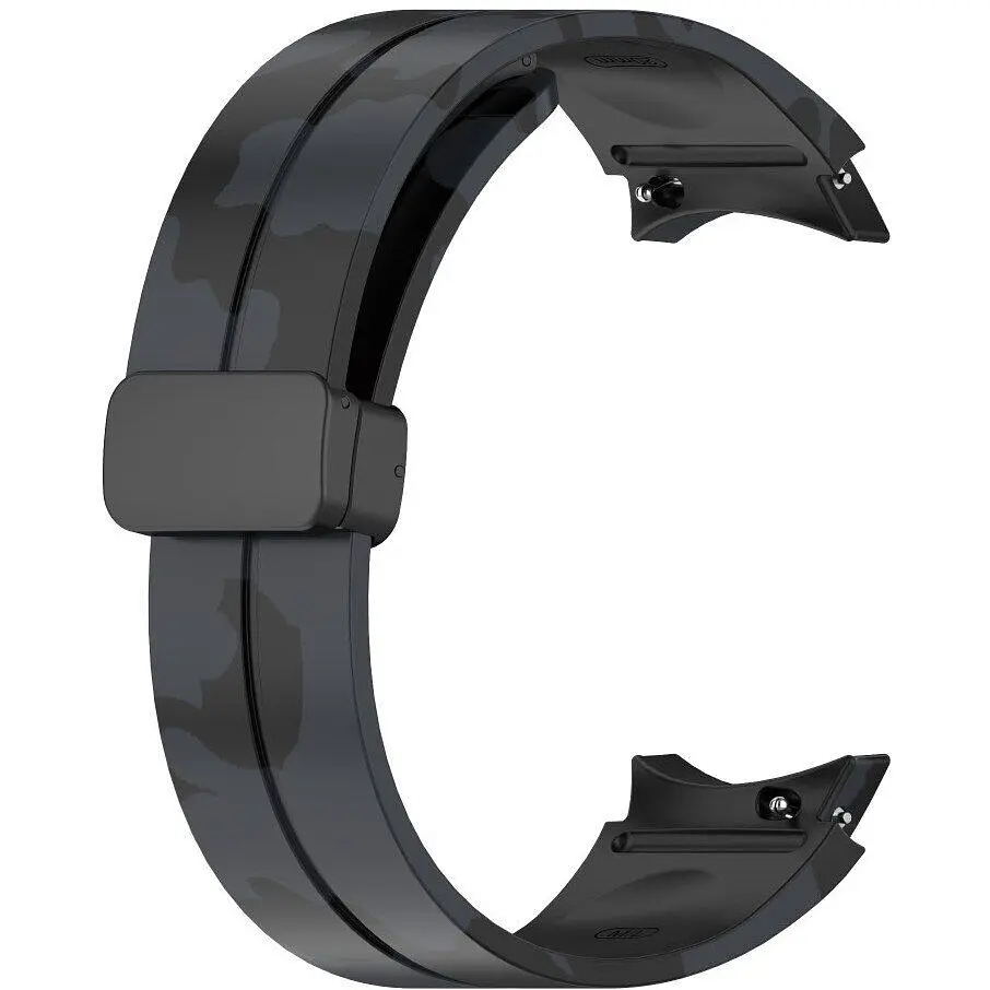Ремінець для Samsung Galaxy Watch 5 Pro 45mm - чорно-сірий ширина кріплення 20мм силікон Watchbands Cls-color (W31-0WB69551119) - фото 2