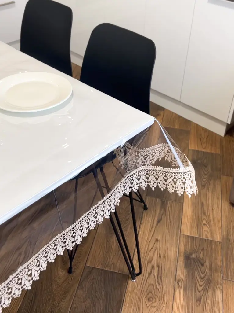 Силіконова скатертина з кавовим мереживом 7 см 330х130 см - фото 9