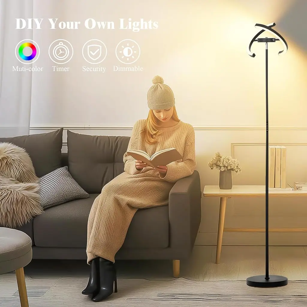 Светодиодный торшер OTREN с регулируемой яркостью, пультом дистанционного управления. - фото 5