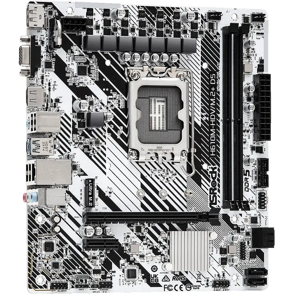 Материнська плата ASRock H610M-HDV/M.2+ D5 Socket 1700 - фото 3