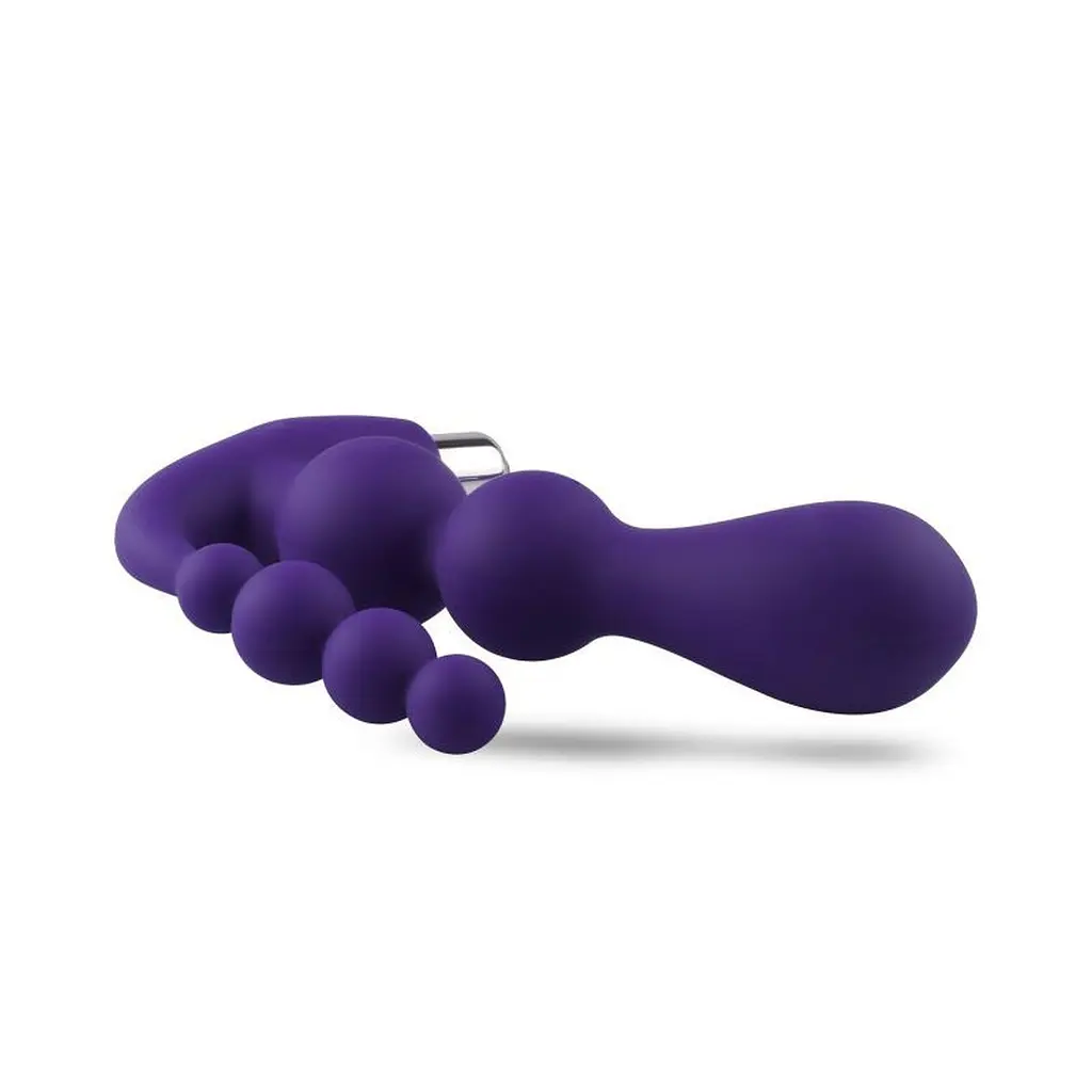 Анальна пробка Toyz4lovers Double Pleaser, 15.5 см (фіолетовий) - фото 3