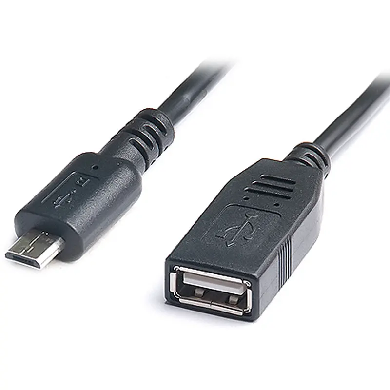 Кабель REAL-EL USB - micro USB V 2.0 (F/M), 0.1 м, чорний (EL123500014) - фото 3