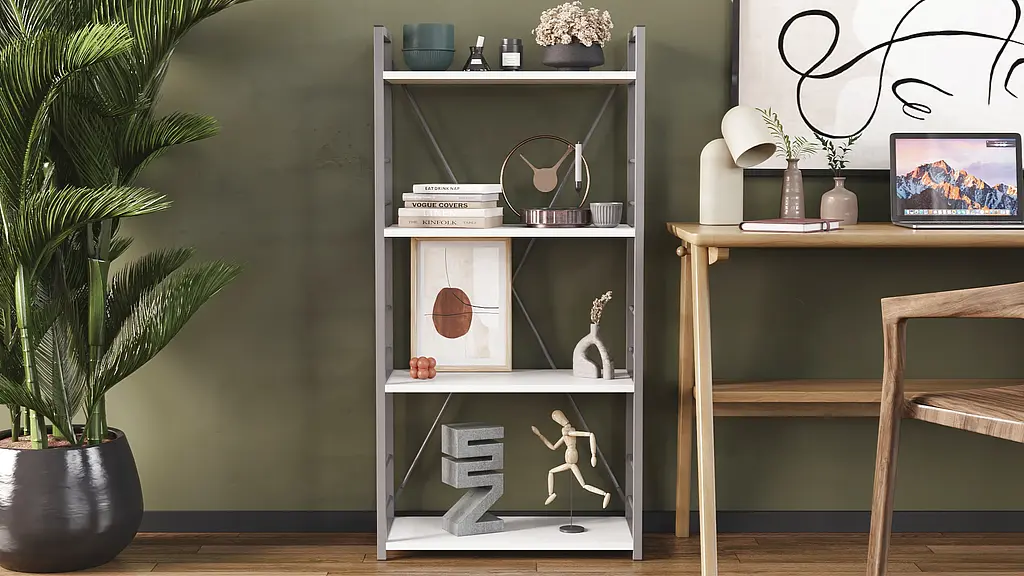 Етажерка 4/60 Ferrum-decor Серії Коннект 120x60x28 сірий ДСП Білий 16мм (FRD-104248) - фото 7