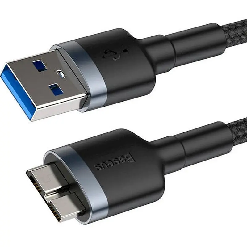Кабель Baseus Cafule Cable USB 3.0 to MicroUSB 2A 1m CADKLF-D0G Dark Grey - фото 2
