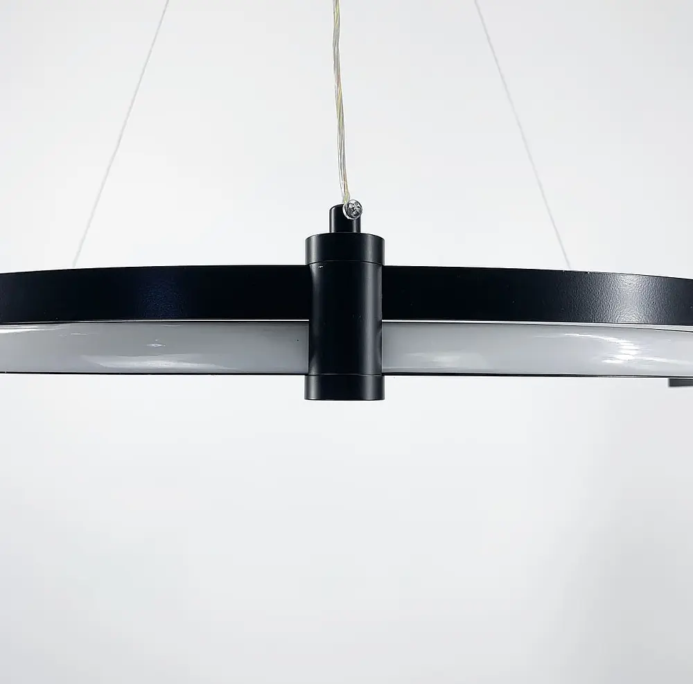 LED люстра в черном каркасе Line.F Диаметр 60см - фото 2