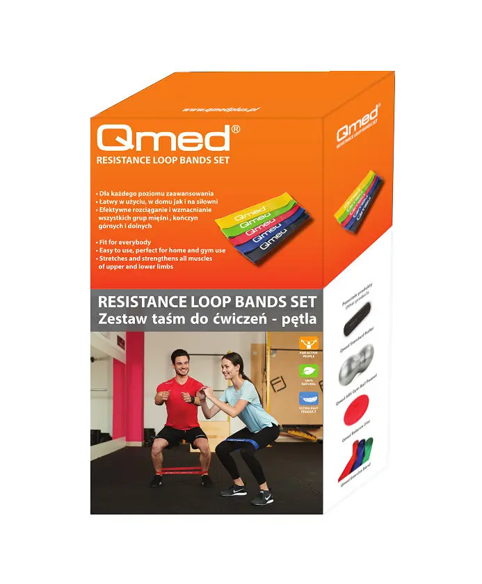 Набор-комплект эластичных лент для фитнеса Resistance Loop Bands Set 5 шт. Qmed fit0025156 - фото 2