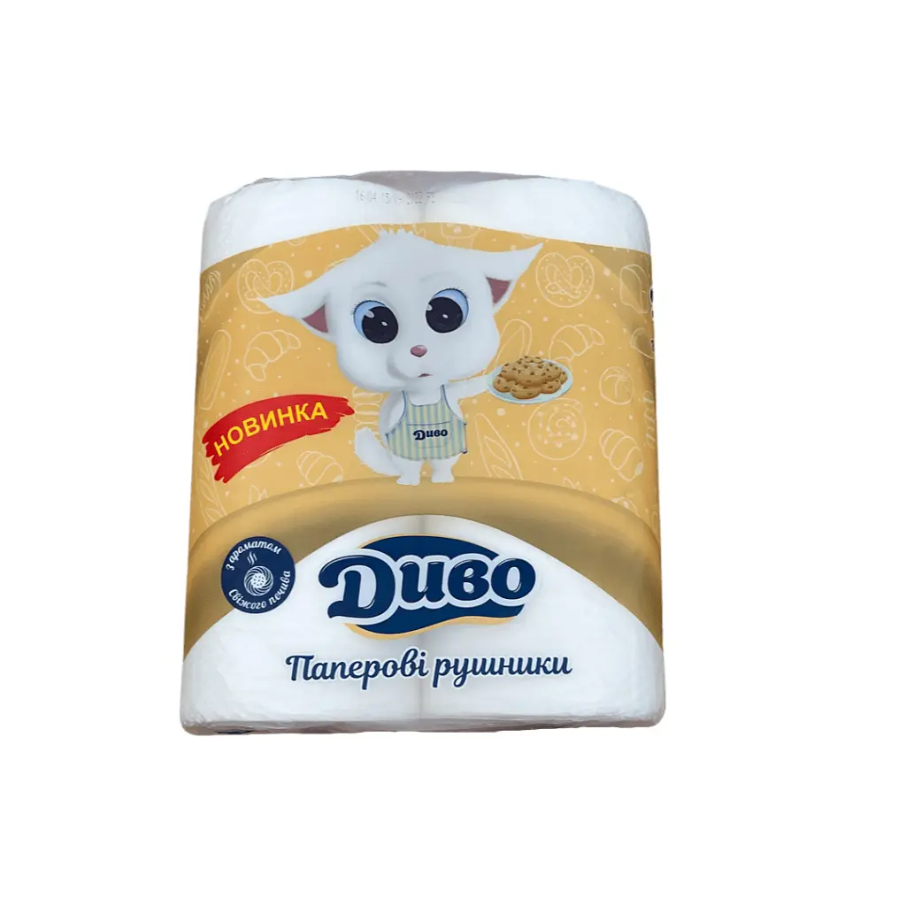 Паперові рушники Диво З ароматом свіжого печива 2 шари 2 рулони (4820003837443) - фото 5