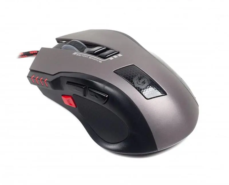 Миша Gembird MUSG-004 Чорний, Сірий USB - фото 3