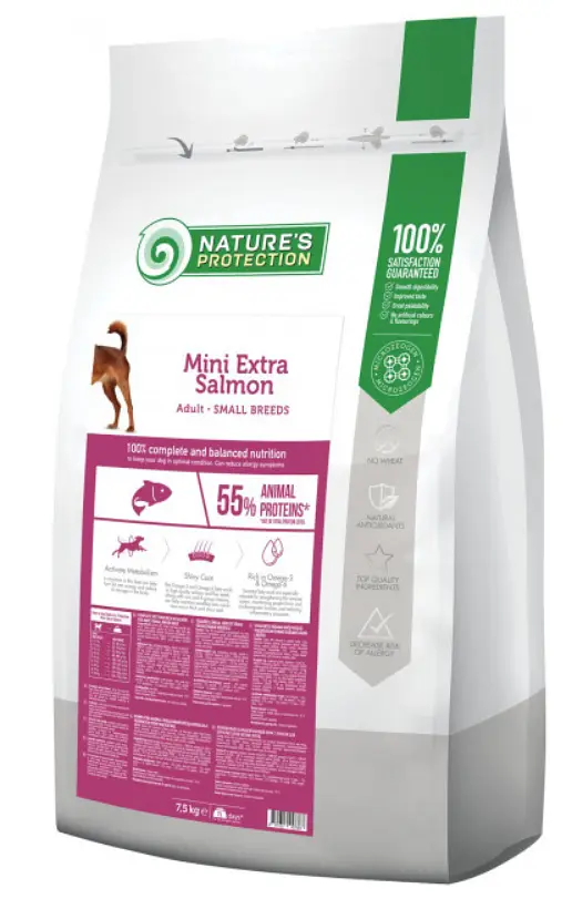 Сухой корм для собак Nature's Protection Mini Extra Salmon Adult Small breeds 0.5 кг малых пород - фото 3