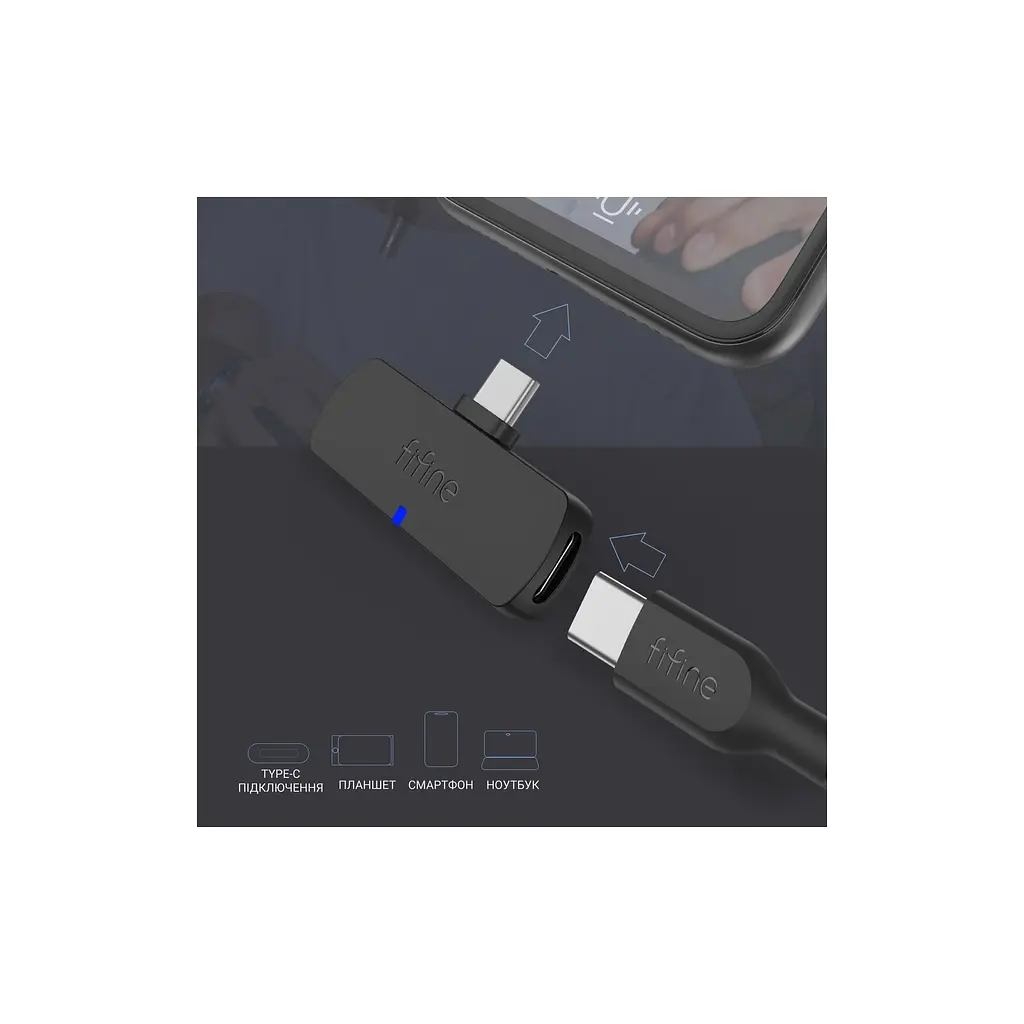 Мікрофон Fifine M6 Wireless Black (M6) - фото 6