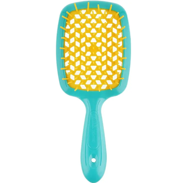 Щітка для волосся бірюзовий з жовтим Superbrush Janeke