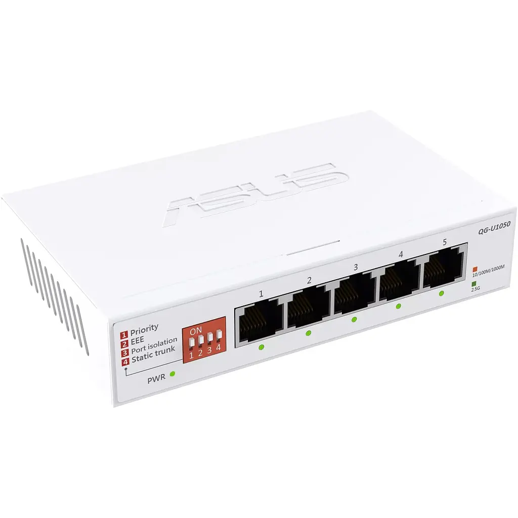 Комутатор Asus QG-U1050 5-Port 2.5G Unmanaged White (90IG09Z0-MO3B00) - фото 2
