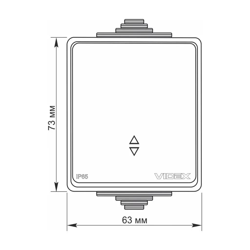 Перемикач Videx BINERA IP65 зовнішній 1кл прохідний (BINERA IP65 наружный 1кл проходной) - фото 4