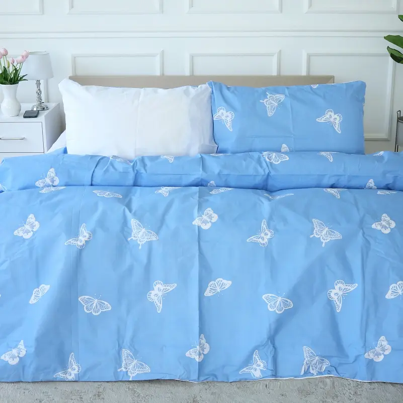 Простирадло MirSon Ranforce Elite 17-4752 Butterflies 200x220 см біле (2200008934729) - фото 2