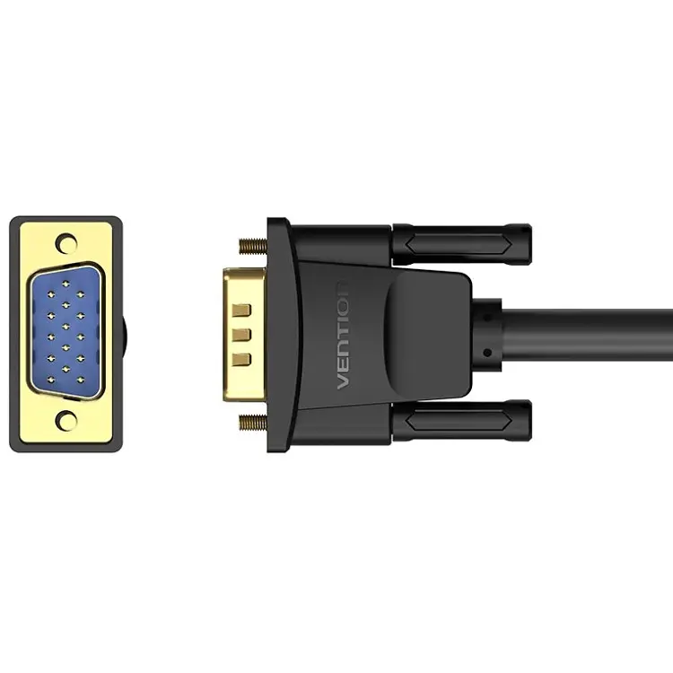 Кабель VGA 15M-15M, 1.5 м, з ферритами, чорний Vention - фото 2