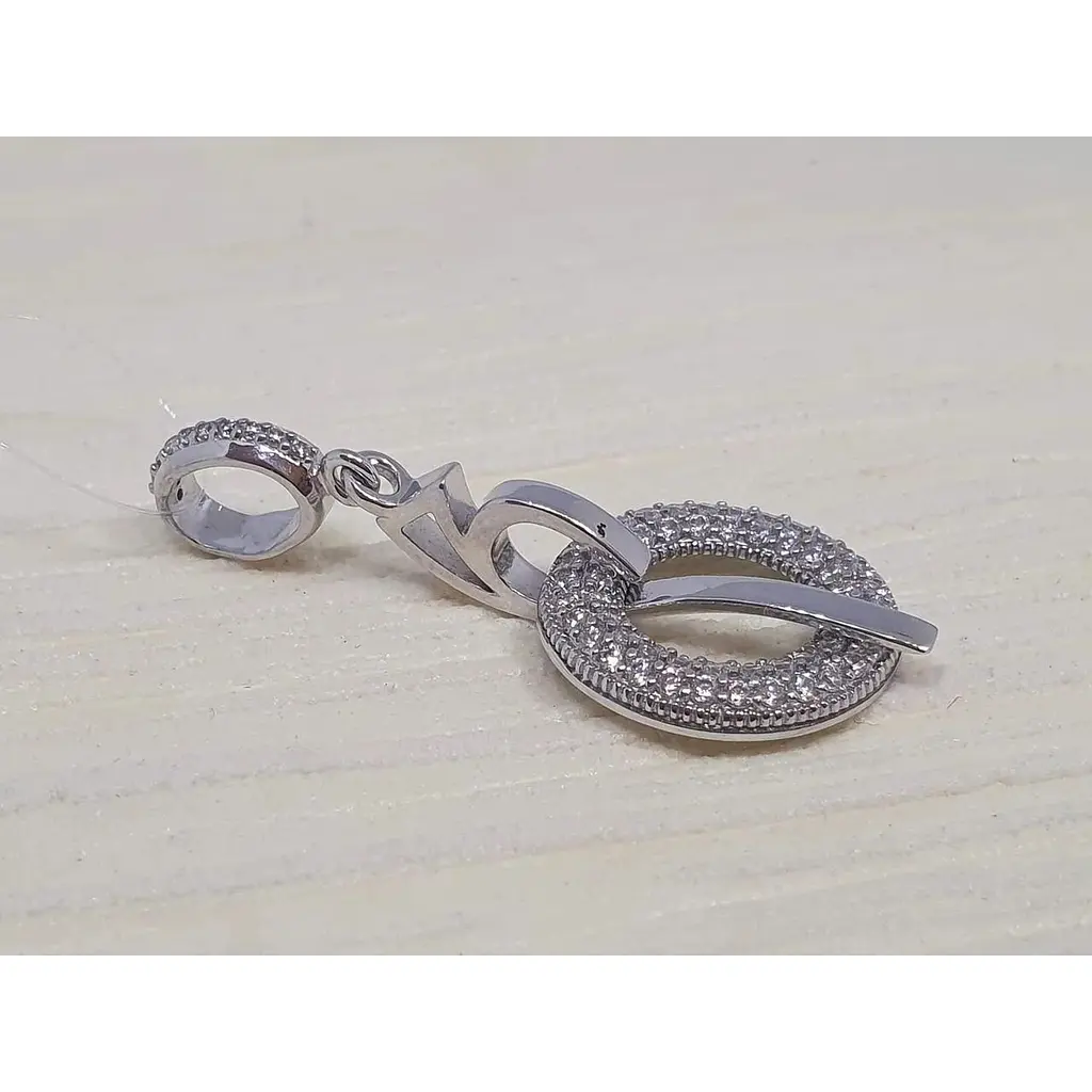 Срібна підвіска Dear з фіанітами. 4348.1С - фото 2