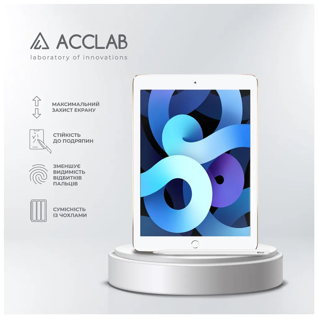 Скло захисне ACCLAB Full Glue Apple iPad Air 2/Pro 9.7 (1283126575075) - фото 3