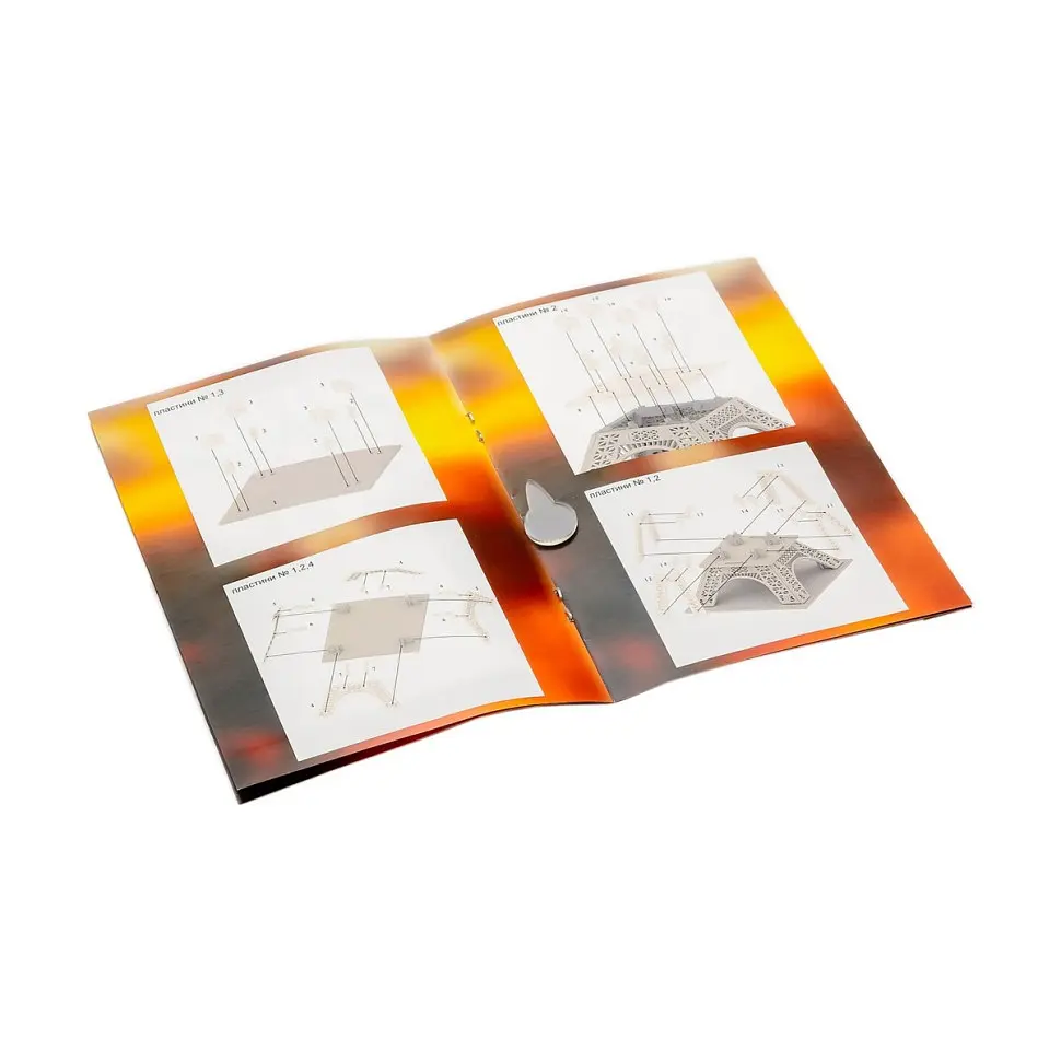 Дерев'яний 3D конструктор "Ейфелева вежа" Puz-00925, 58 деталей - фото 7