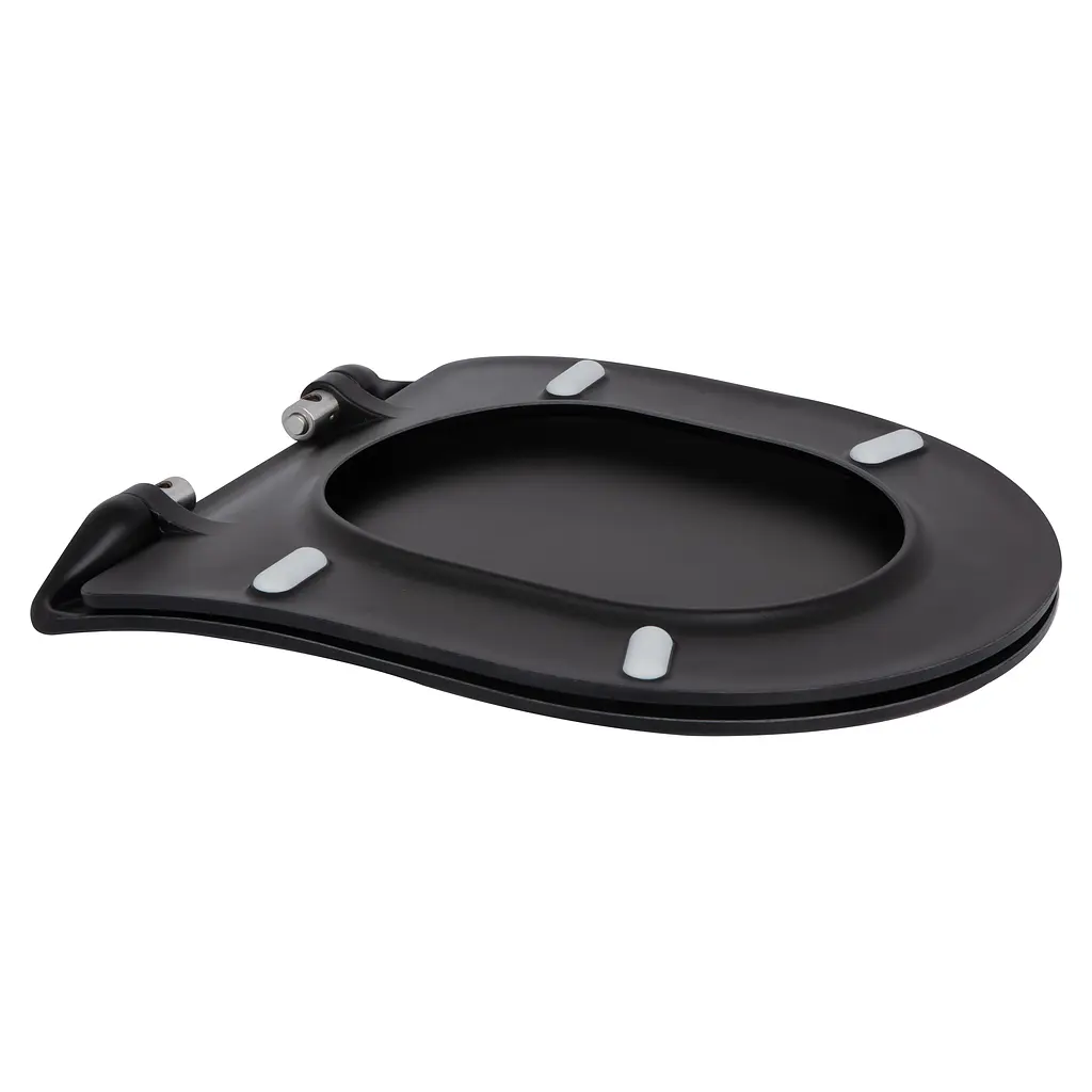 Унитаз подвесной Qtap Taurus безободковый с сиденьем Soft-close QT2433084EUQMB, Черный матовый - фото 9